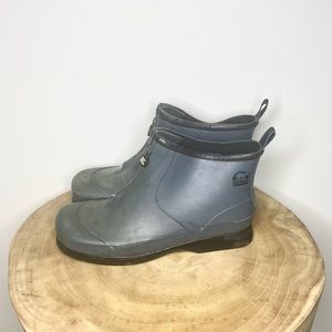 Sorel Rain Gauge Zip Low Rubber Ankle Boots- Size: 10